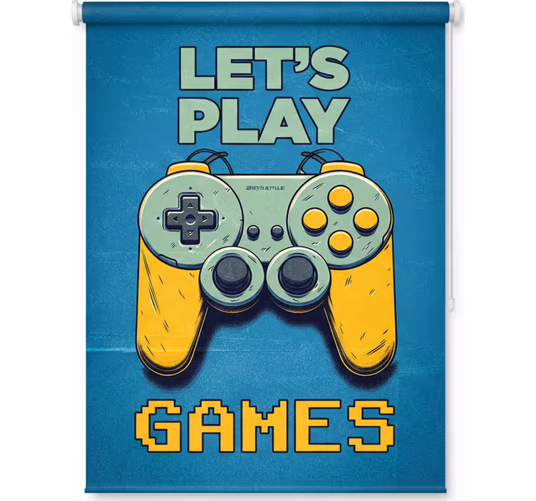 Let's play games teenage bedroom roller blind - TenStickers