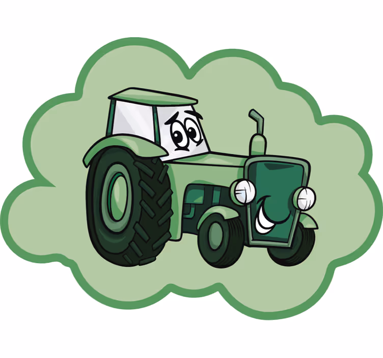 Fun roller blind green tractor - TenStickers