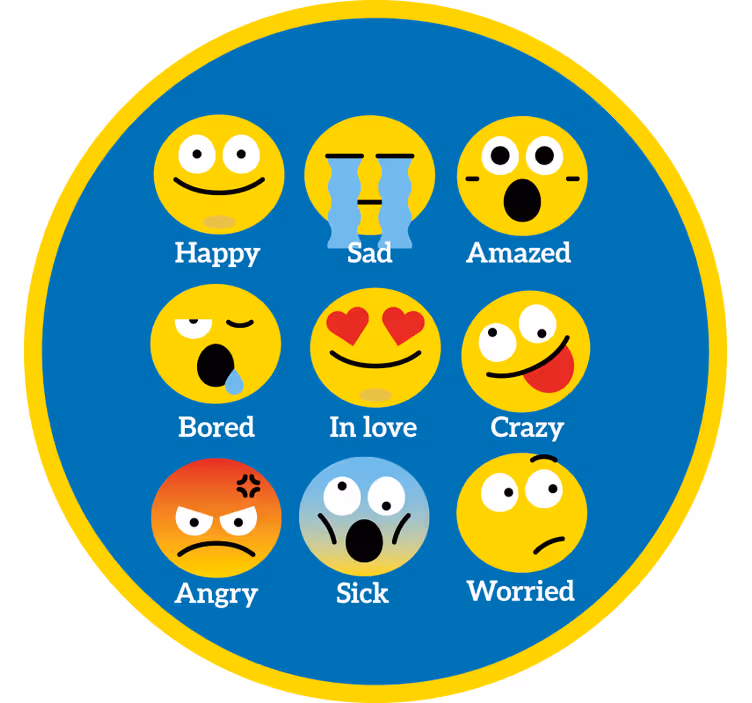 Fun roller blind for joyful living room decor - TenStickers