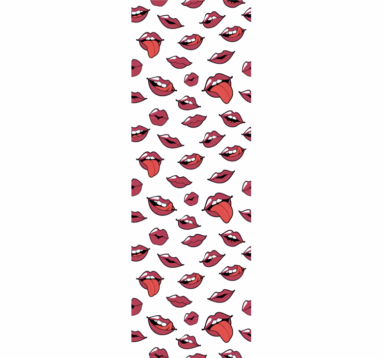 Teenage bedroom roller blind abstract lips and tongue - TenStickers