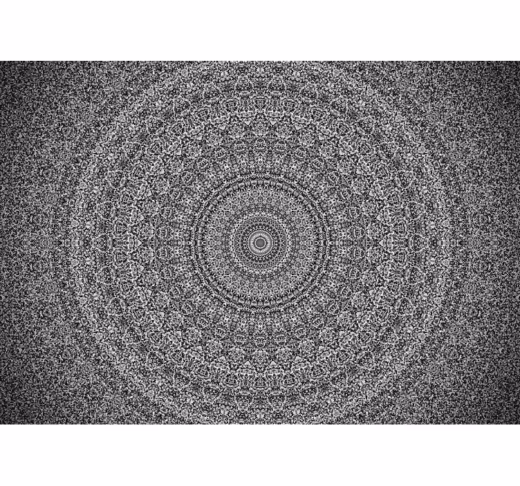 Zen roller blind greyscale mandala design - TenStickers