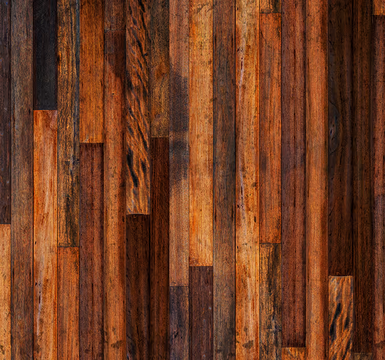 Brown roller blind rustic wood design - TenStickers