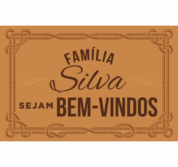 Brown roller blind family embrace - TenStickers