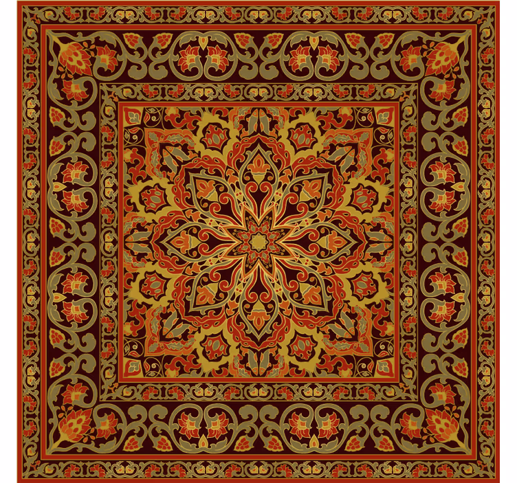 Brown roller blind with kitchen persian mandala effect - TenStickers
