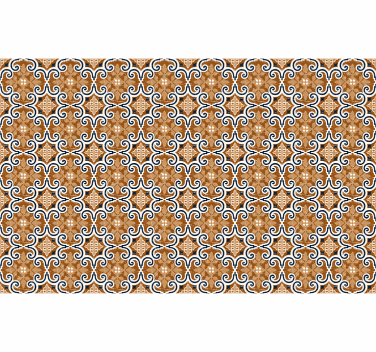 Brown roller blind cement pattern design - TenStickers