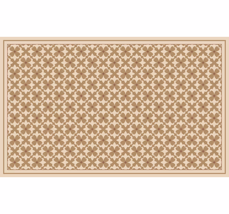 Brown roller blind with vintage beige squared pattern - TenStickers