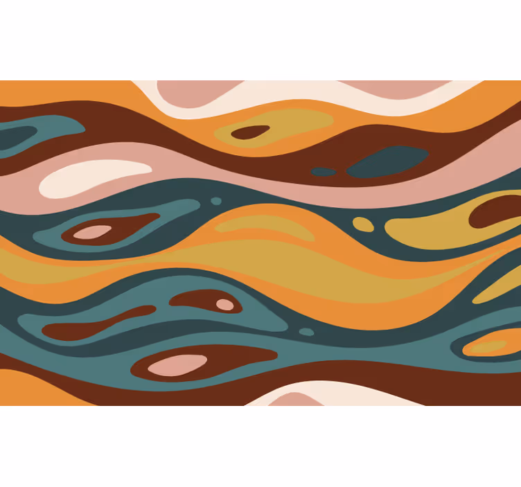 Brown roller blind 70s pop vibe - TenStickers