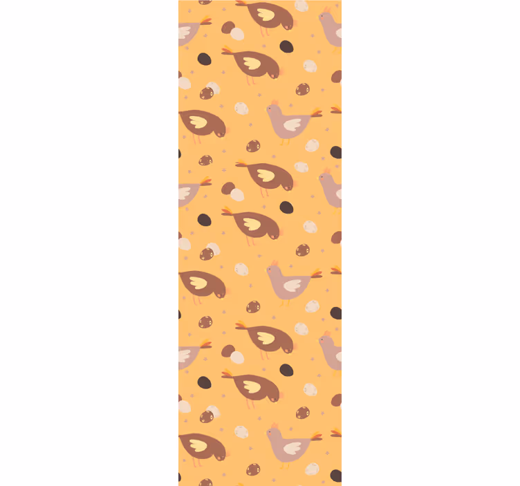 Orange roller blind with orange chick design - TenStickers