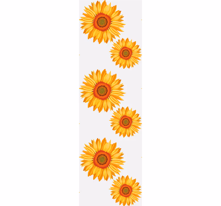 Orange roller blind with chic floral design - TenStickers
