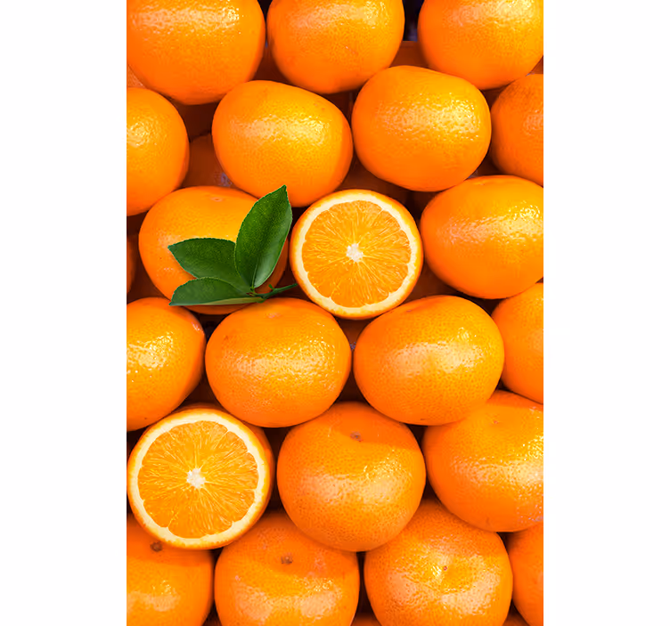 Orange roller blind with vibrant citrus hues - TenStickers