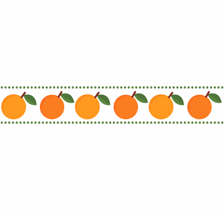 Orange roller blind with elegant orange border - TenStickers