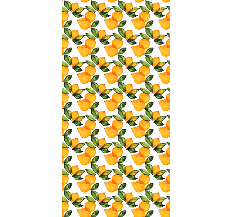 Orange roller blind lemon mediterranean design - TenStickers