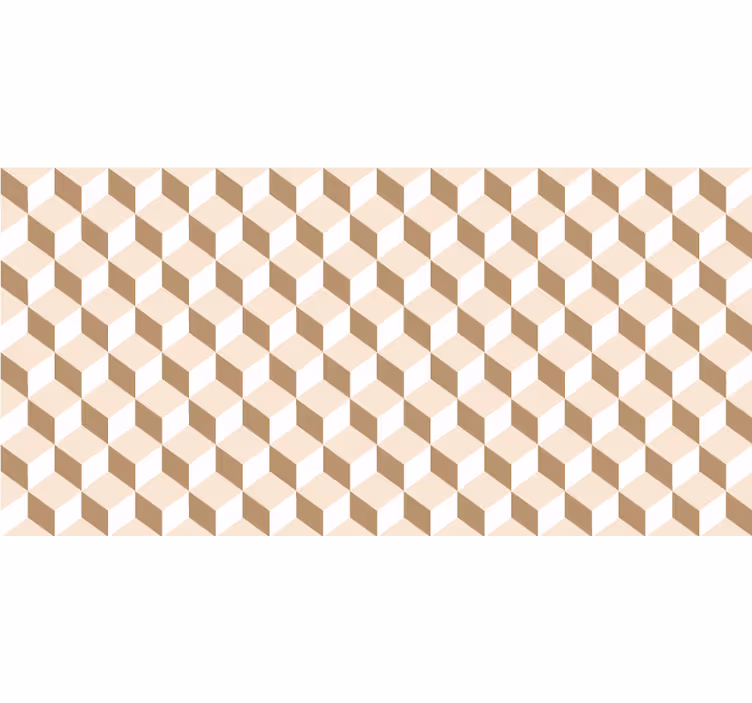 Orange roller blind modern cube beija design - TenStickers