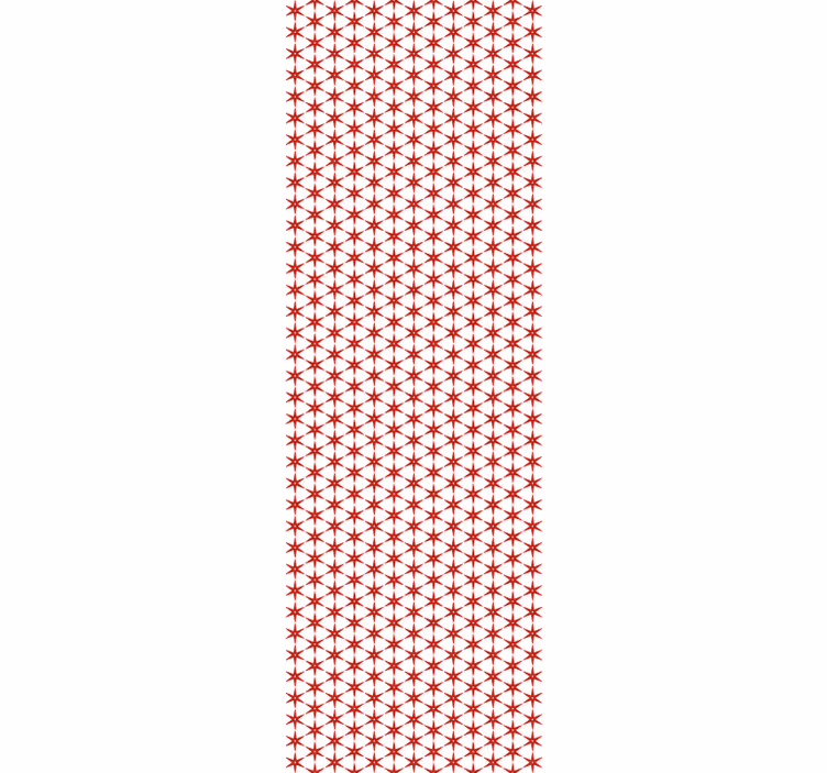 Red roller blind with red korean stars design - TenStickers