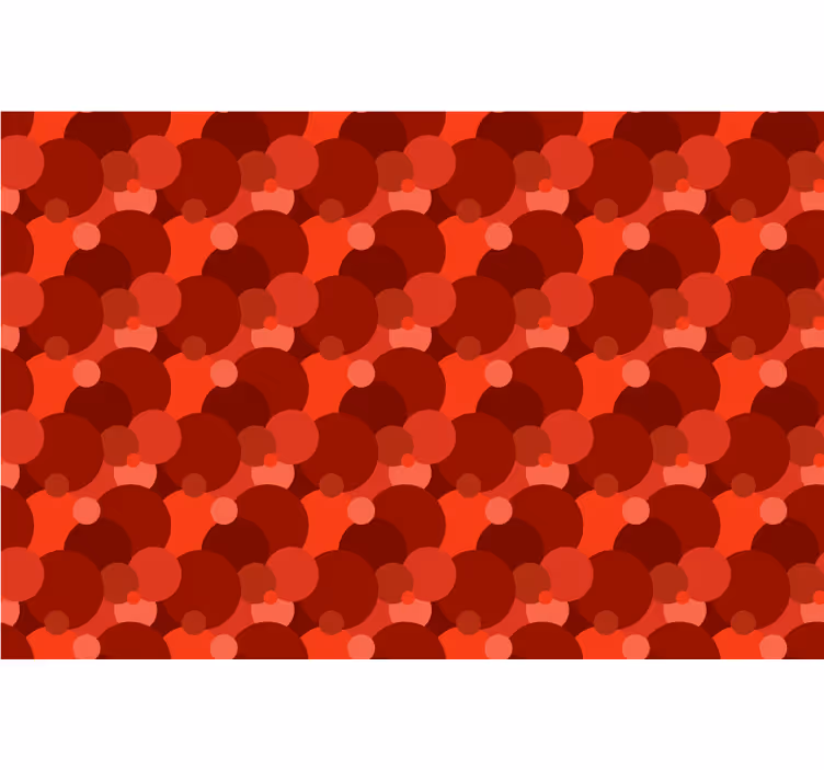 Red roller blind with modern circles pattern - TenStickers