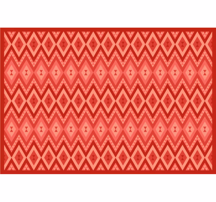 Red roller blind with ethnic vintage design - TenStickers