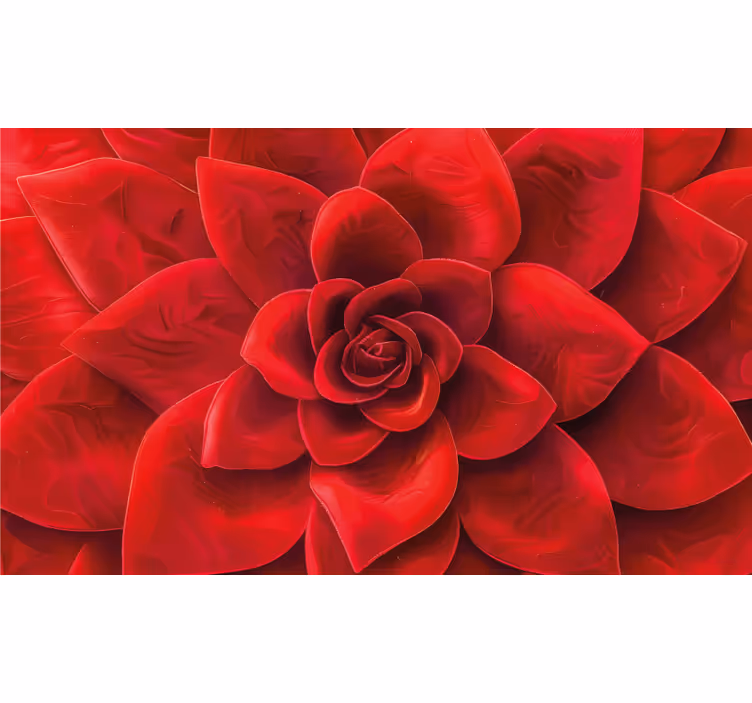 Red roller blind with floral petal design - TenStickers