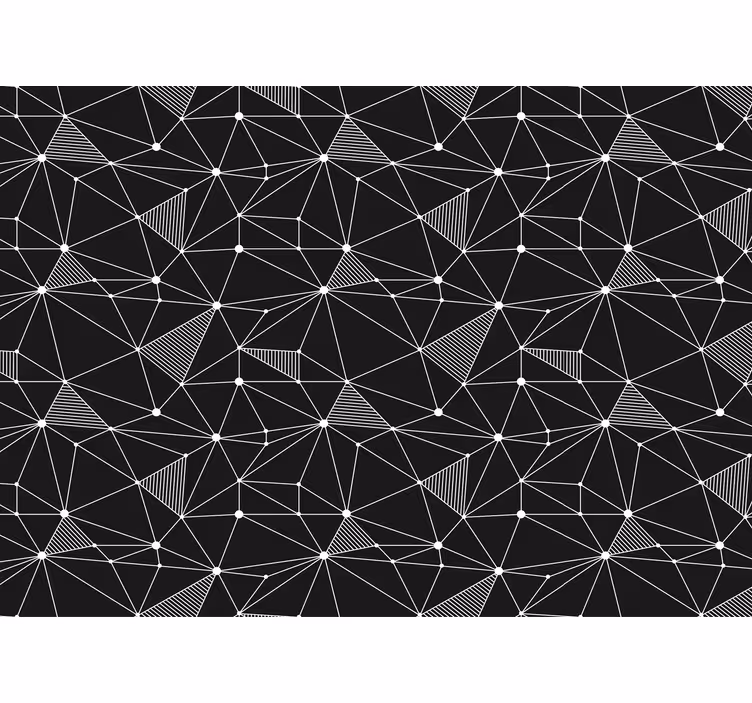 Outdoor roller blind in black abstract design - TenStickers