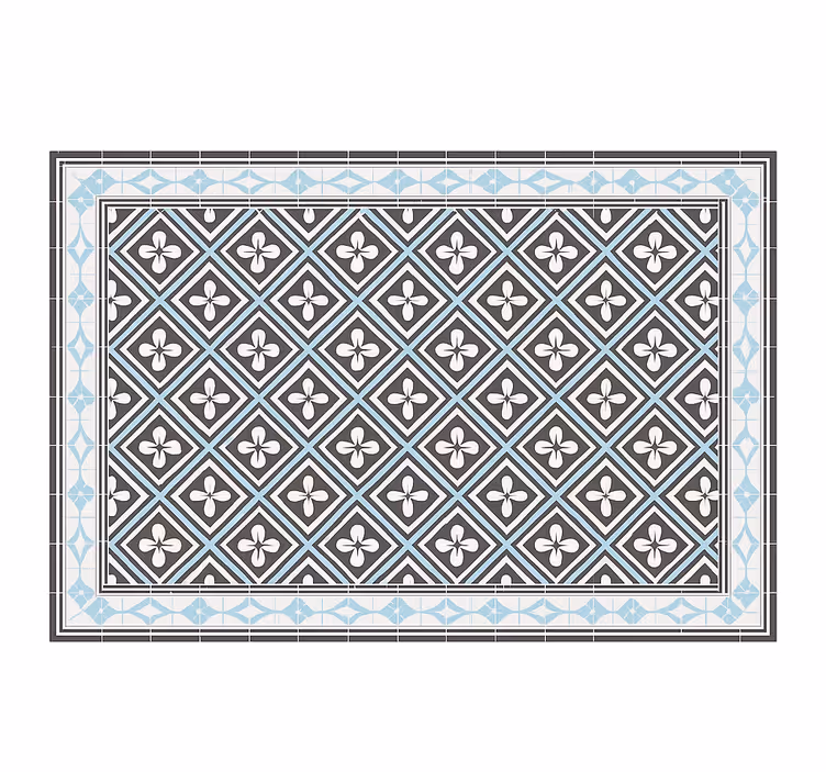 Outdoor roller blind with geometric tile design - TenStickers