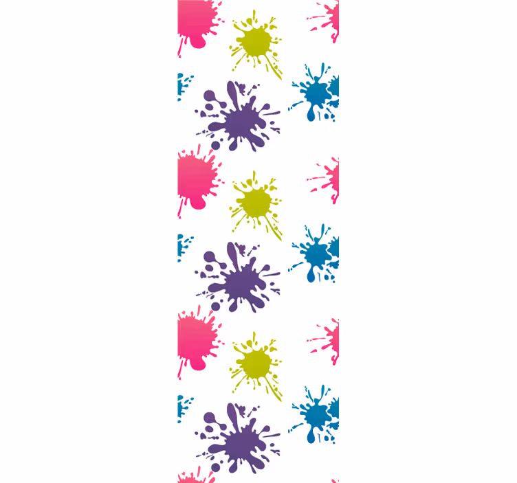 Teenage bedroom roller blind multicolor splash - TenStickers