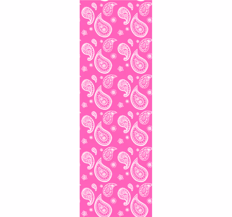 Teenage bedroom roller blind in vibrant pink paisley - TenStickers