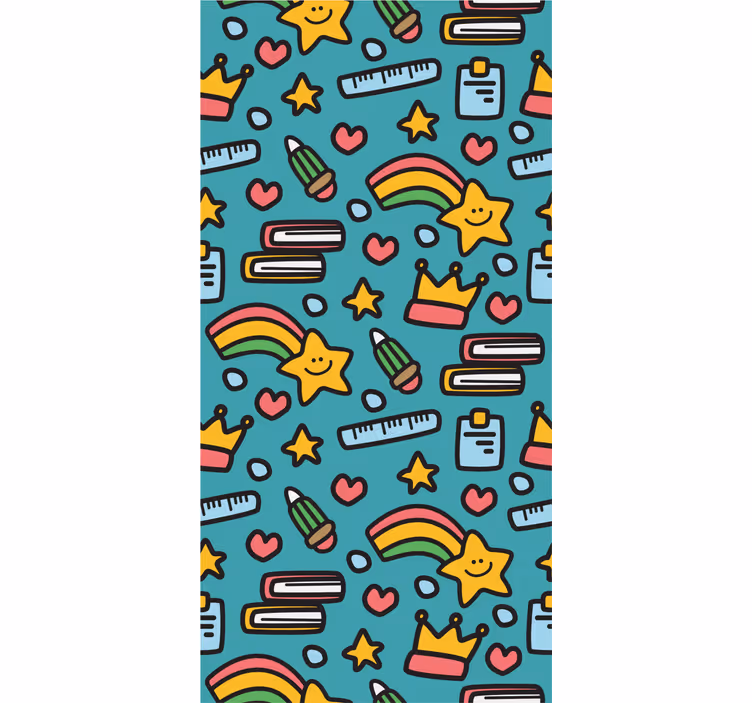 Teenage bedroom roller blind with cute child design - TenStickers