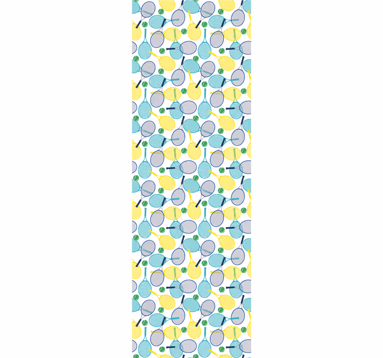 Teenage bedroom roller blind with vibrant racket designs - TenStickers