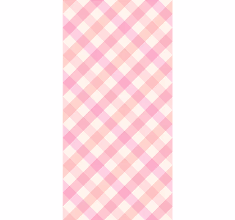 Teenage bedroom roller blind in pink checkered pattern - TenStickers
