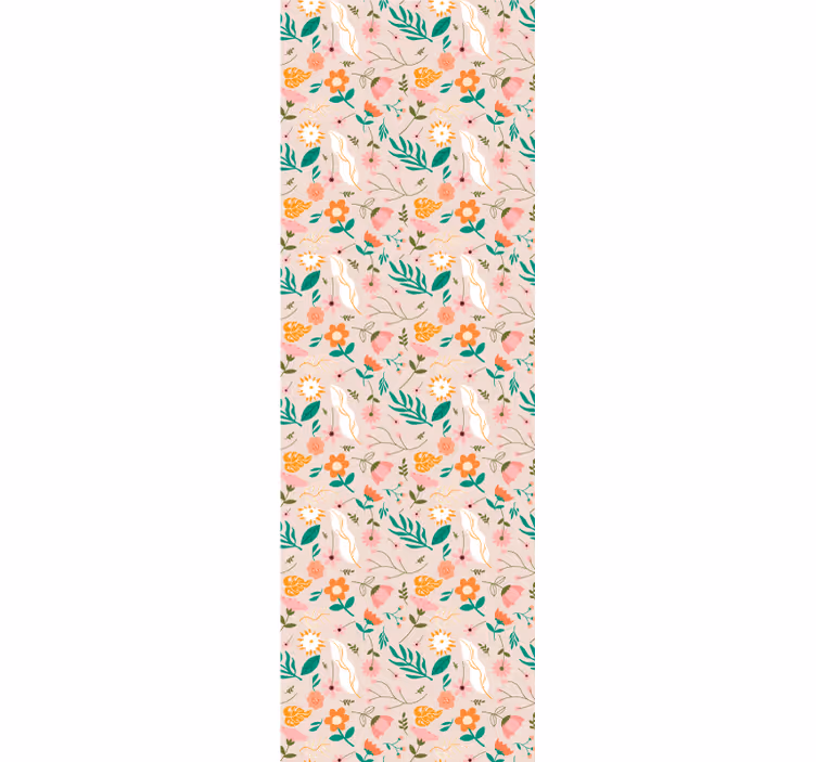 Teenage bedroom roller blind in pastel floral design - TenStickers