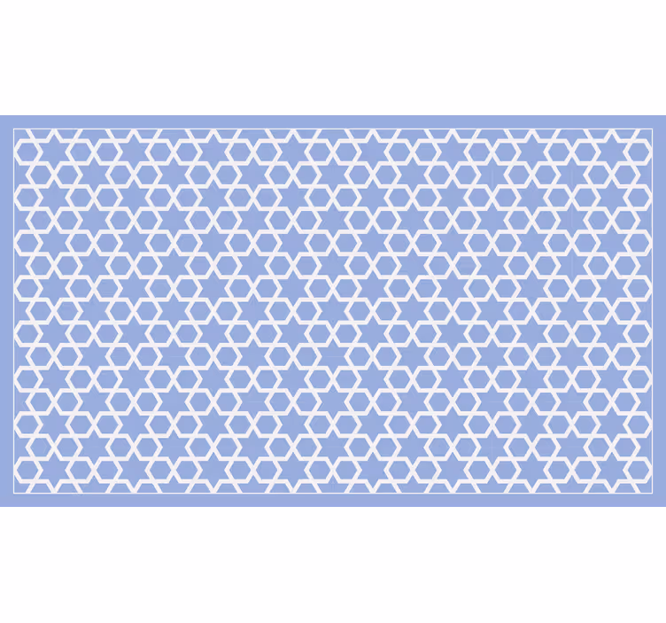 Bathroom roller blind in light blue arabic design - TenStickers