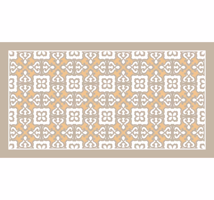 Bathroom roller blind in vintage beige and grey flowers - TenStickers