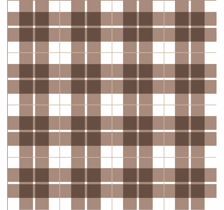Bathroom roller blind in brown and white squares - TenStickers