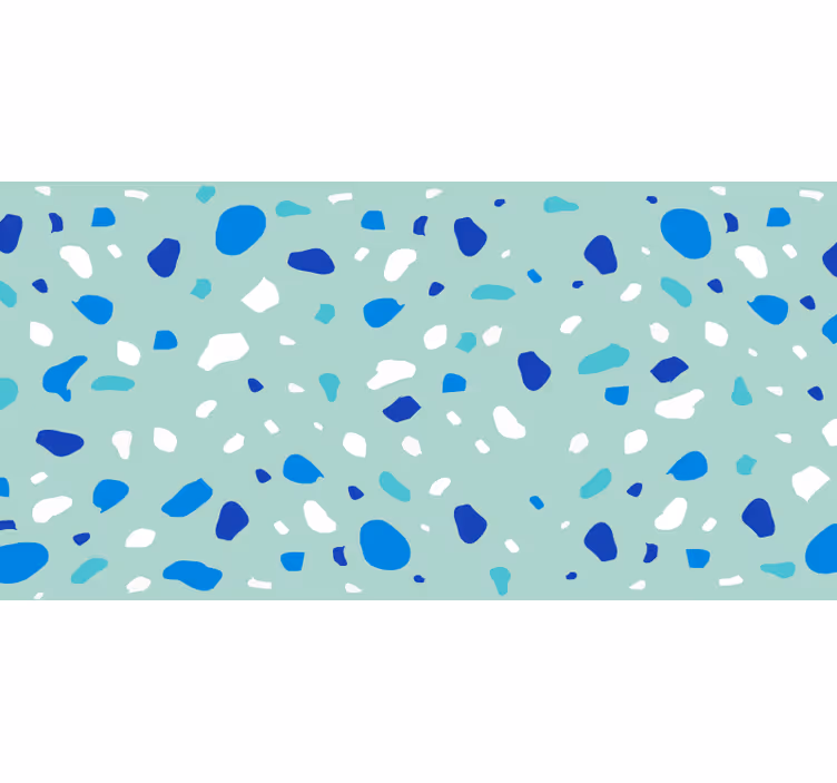 Bathroom roller blind in blue terrazzo tones - TenStickers