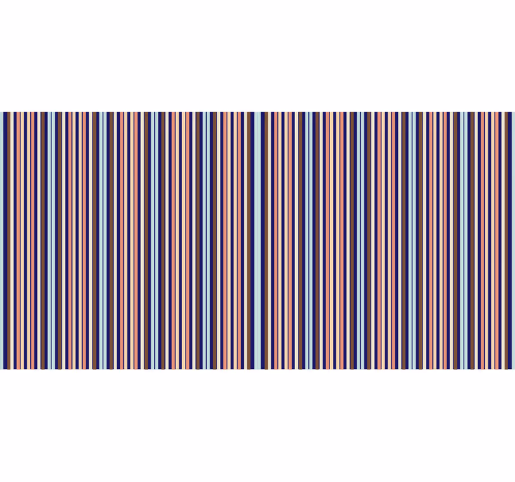 Bathroom roller blind in blue and brown stripes - TenStickers