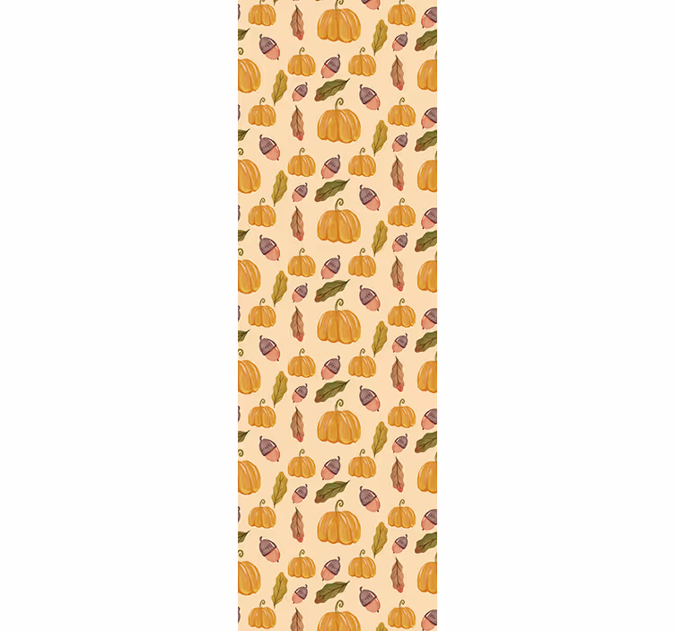 Classic roller blind with vintage pumpkins and leaves - TenStickers