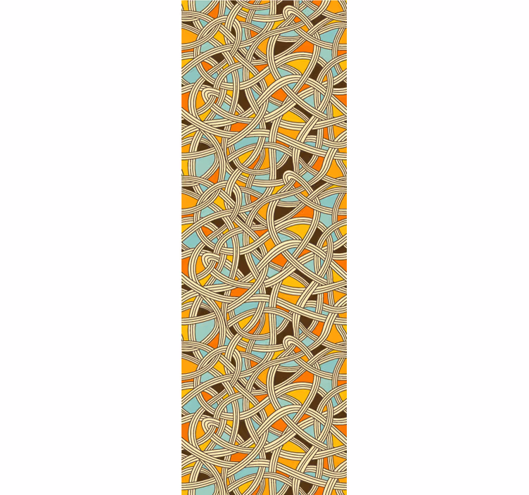 Classic roller blind with bold thick cords - TenStickers