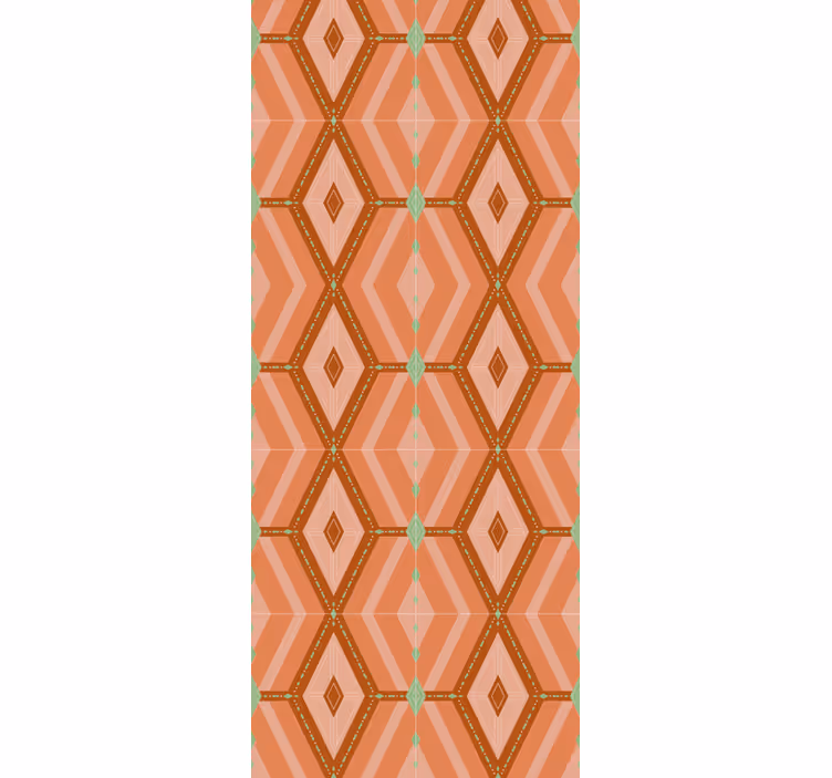 Classic roller blind in 30s autumnal geometric tints - TenStickers