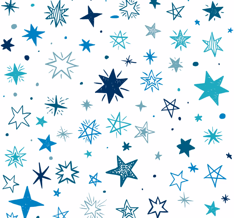 Nursery roller blind geometric starry pattern - TenStickers