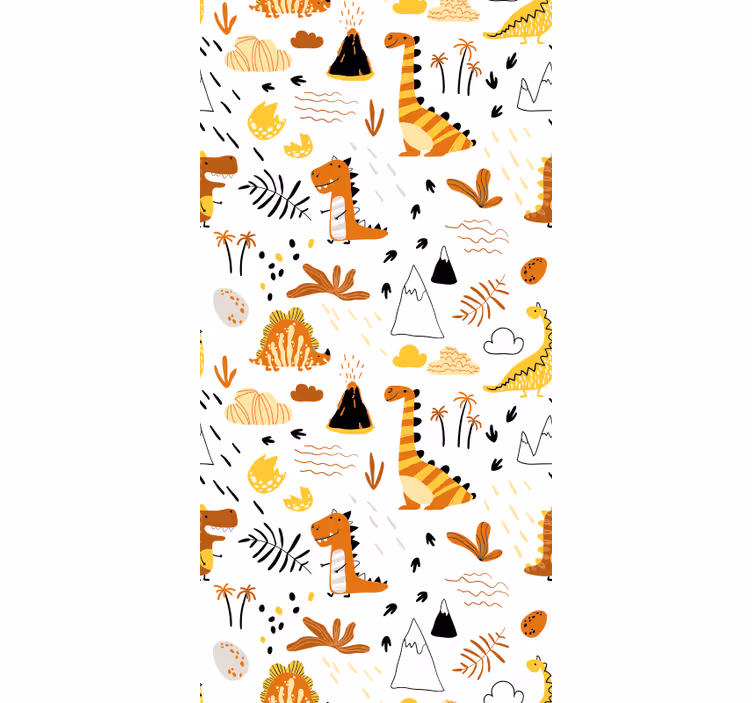 Nursery roller blind with dinosaur and volcano design - TenStickers