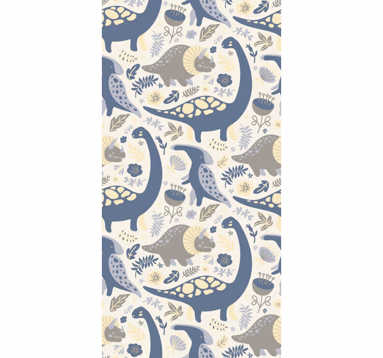 Nursery roller blind in blue dinosaur nordic style - TenStickers