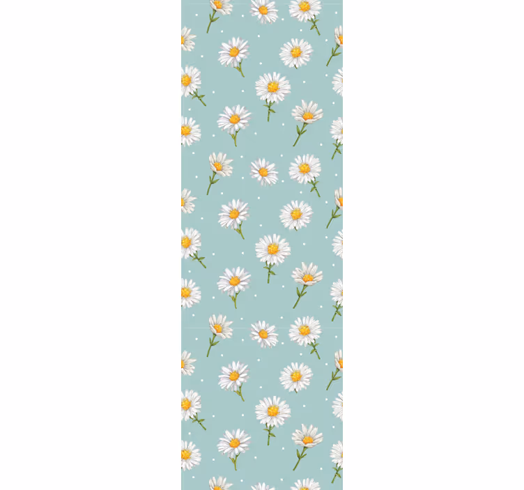 Hallway roller blind with daisy flowers pattern - TenStickers