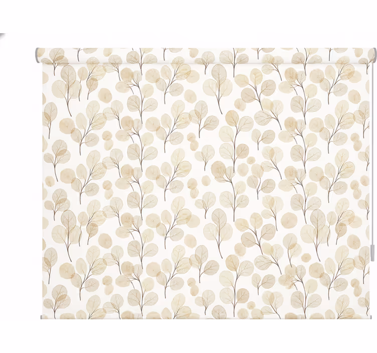 Bathroom roller blind in brown leaves design - TenStickers