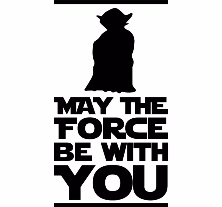 Movie roller blind yoda quote wall decal - TenStickers
