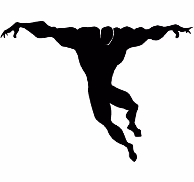 Superhero roller blind jumping superhero vinyl - TenStickers