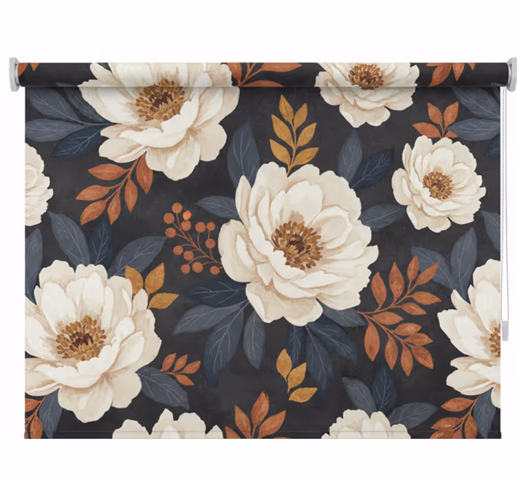 Balcony roller blind with classic floral design - TenStickers