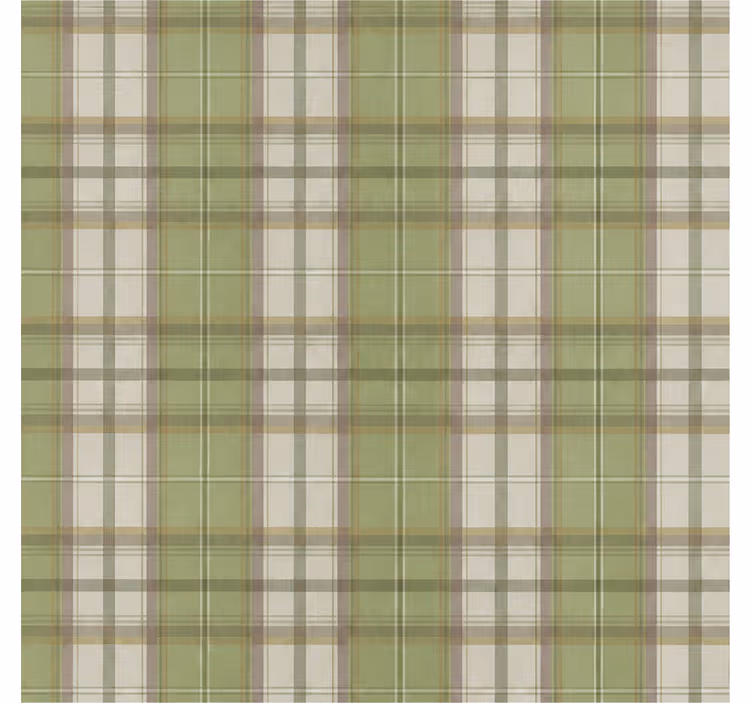 Green roller blind with tartan kilt design - TenStickers