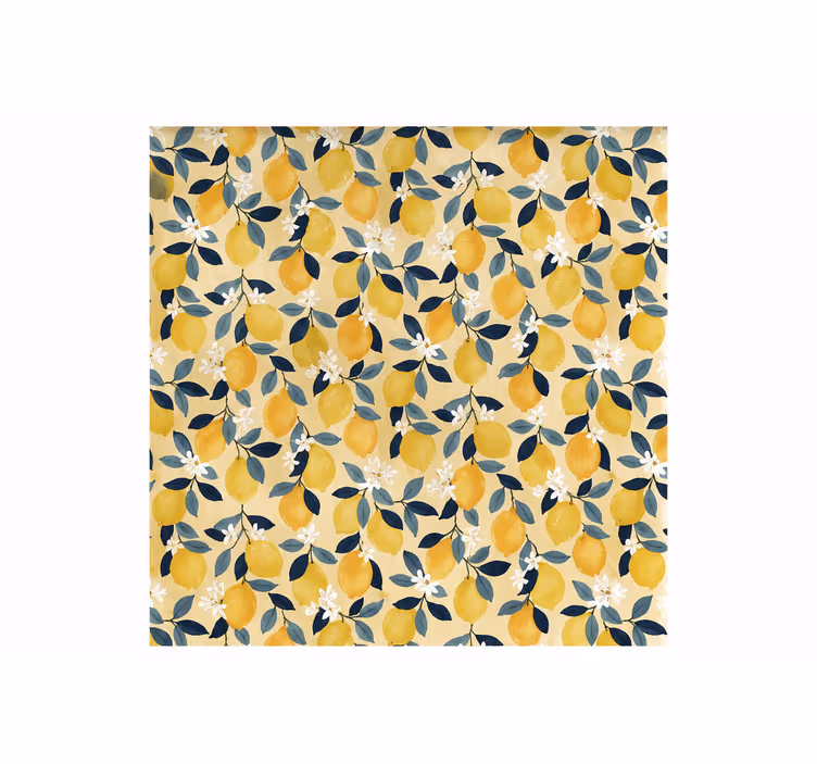 Yellow roller blind sicily citrus design - TenStickers