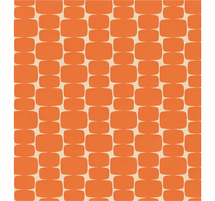 Orange roller blind with flame rectangle pattern - TenStickers