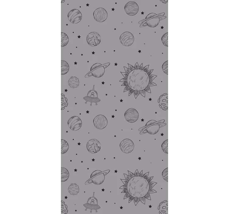 Space Exploration Sketch geek roller blind - TenStickers