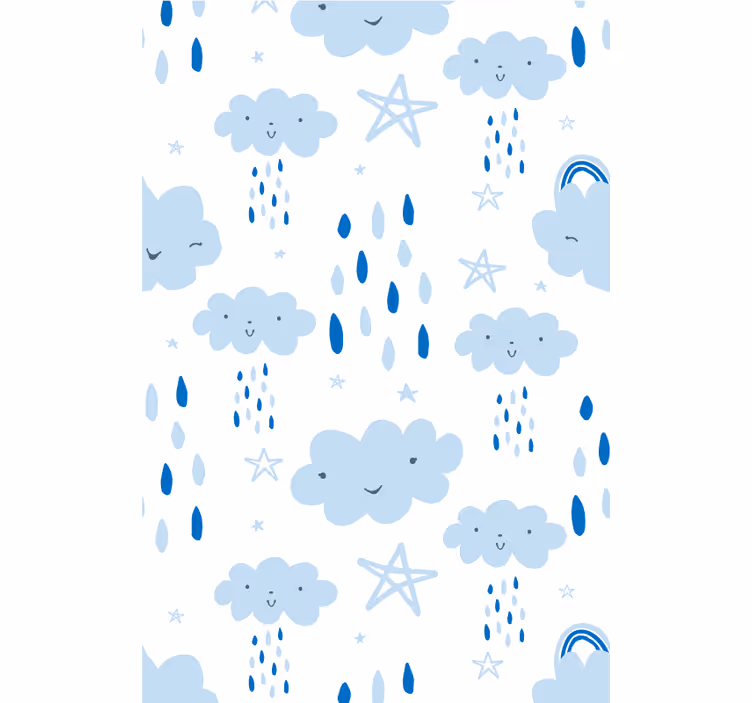 Smiling Cloud Patterns cloud roller blind - TenStickers
